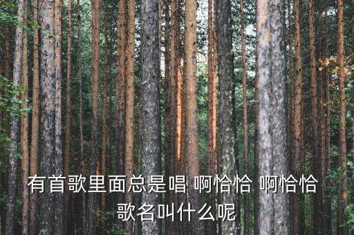 恰恰恰你唱的什么歌，有首歌里面总是唱 啊恰恰 啊恰恰 歌名叫什么呢