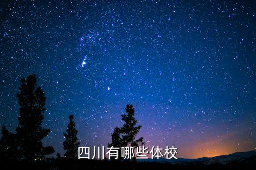 四川有哪些体校