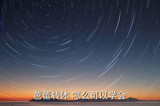 芭蕾转体 怎么可以学会