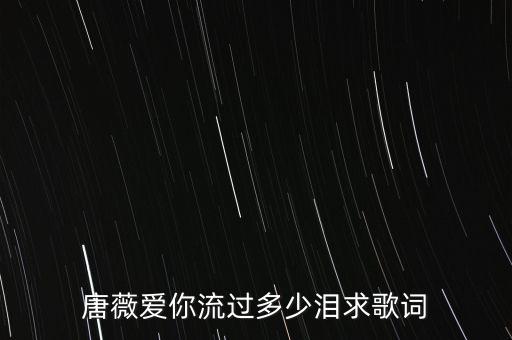 幸运儿爱你流过多少泪，有一首歌中有一句 流过多少泪 等过多少夜 是个女的唱的 是什么歌  搜