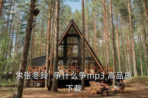 求张冬玲  争什么争mp3 高品质下载