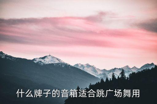 什么牌子的音箱适合跳广场舞用