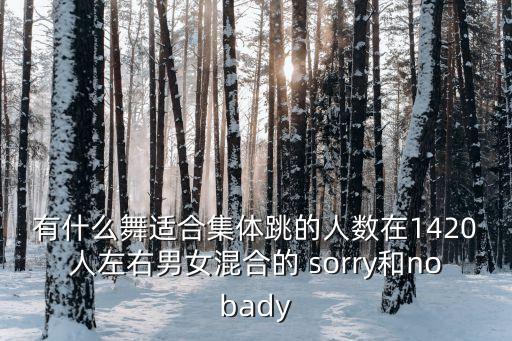 有什么舞适合集体跳的人数在1420人左右男女混合的 sorry和nobady