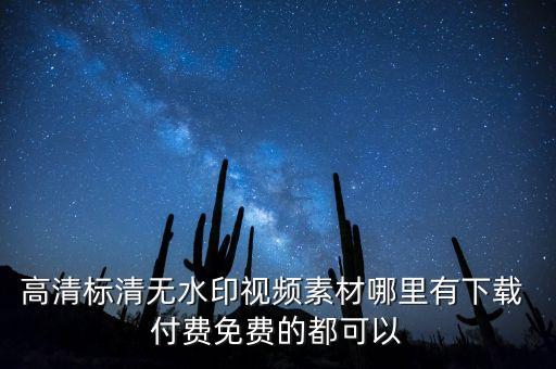 免费视频素材无水印素材，哪个网站有免费的视频素材