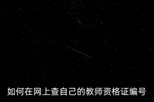 如何在网上查自己的教师资格证编号