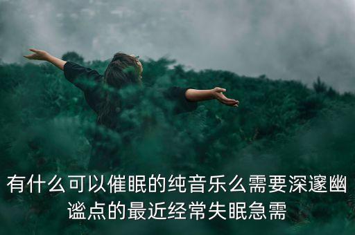 有什么可以催眠的纯音乐么需要深邃幽谧点的最近经常失眠急需