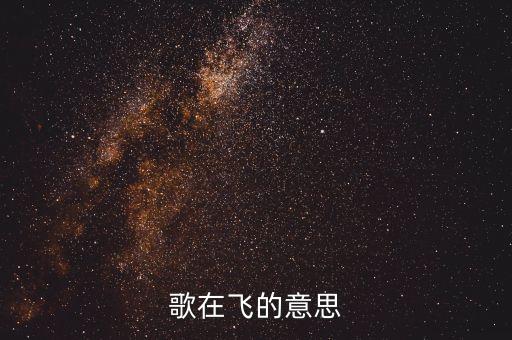 歌在飞歌曲内容是什么意思，很久没联系了的同学发来一首歌歌名叫歌在飞什么意思  搜