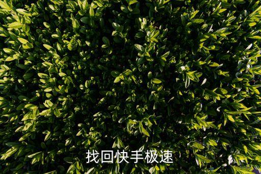 找回快手极速