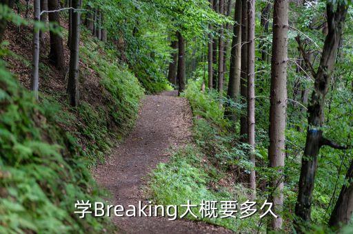 学Breaking大概要多久