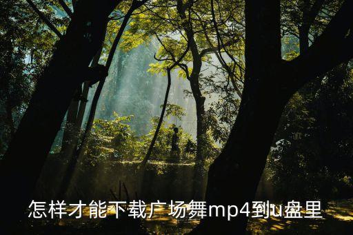 mp4广场舞哪里下载视频，我想下载Mp4格式广场舞请问用手机怎么下