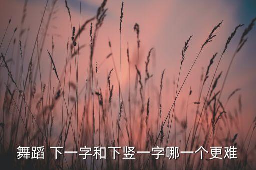 广场舞春老师哪里人，舞蹈 下一字和下竖一字哪一个更难