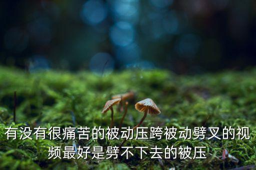 舞蹈压腿撕胯哭的视频，有没有很痛苦的被动压跨被动劈叉的视频最好是劈不下去的被压