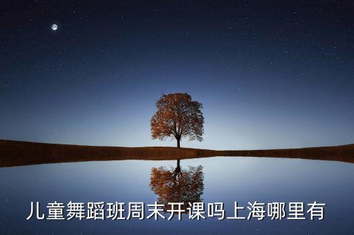 儿童舞蹈班周末开课吗上海哪里有