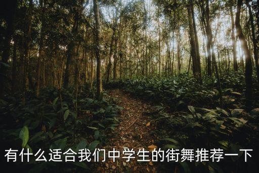 有什么适合我们中学生的街舞推荐一下
