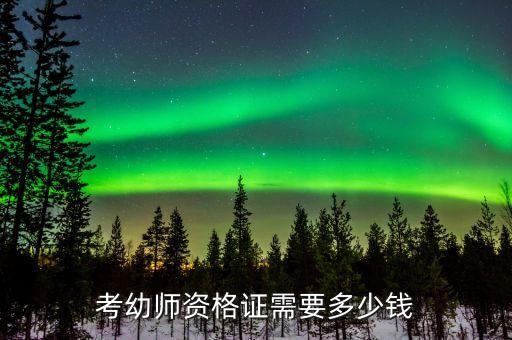 考幼师资格证需要多少钱