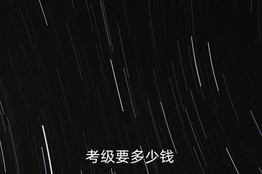 考级要多少钱