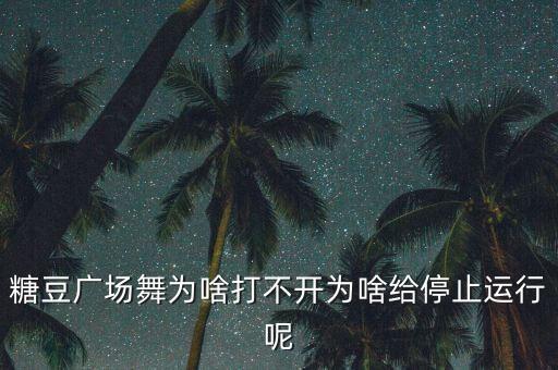 糖豆广场舞为啥打不开为啥给停止运行呢