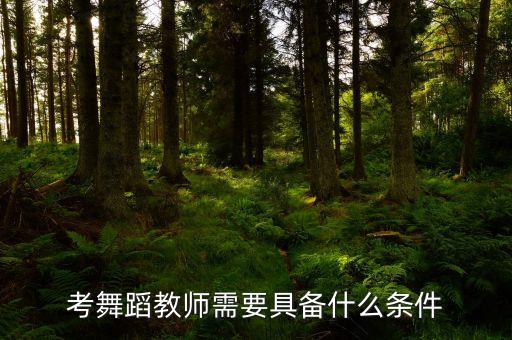 国标舞教师应具备什么条件，考舞蹈教师需要具备什么条件