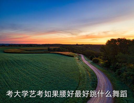 考大学艺考如果腰好最好跳什么舞蹈