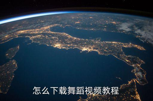 电脑舞蹈视频怎么下载地址，怎样把电脑上的舞下到MP4上