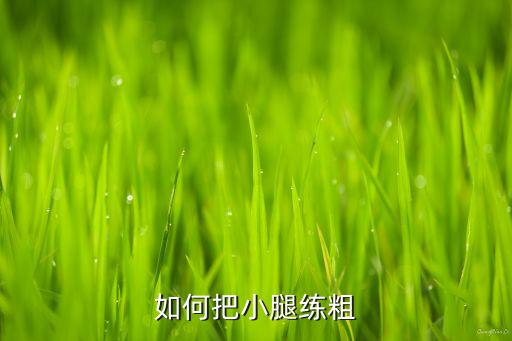 如何把小腿练粗