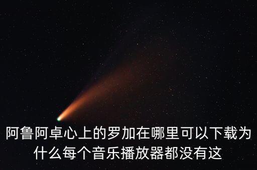阿鲁阿卓心上的罗加在哪里可以下载为什么每个音乐播放器都没有这