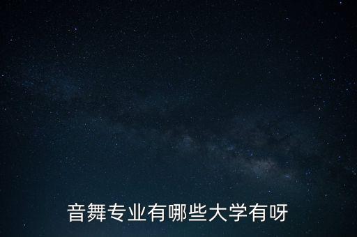 音舞专业有哪些大学有呀