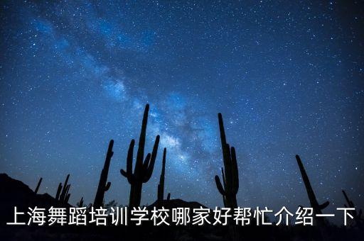 上海舞蹈培训学校哪家好帮忙介绍一下