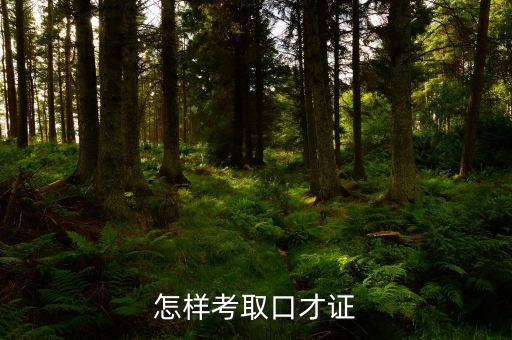 怎样考取口才证