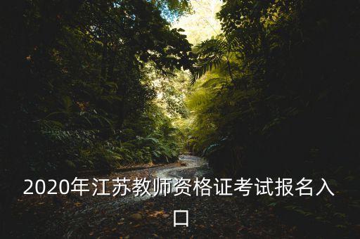 教师资格证报考官网入口江苏，江苏省教师资格证考试网官网
