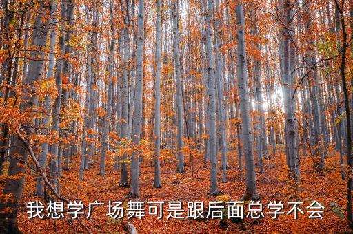 我想学广场舞可是跟后面总学不会