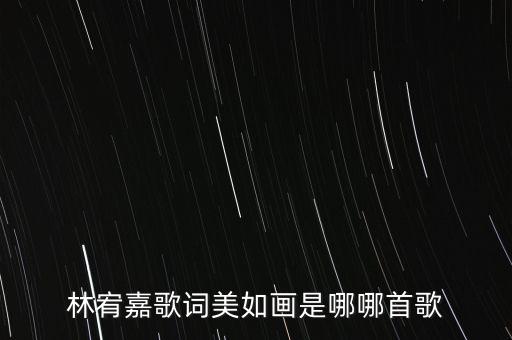 林宥嘉歌词美如画是哪哪首歌