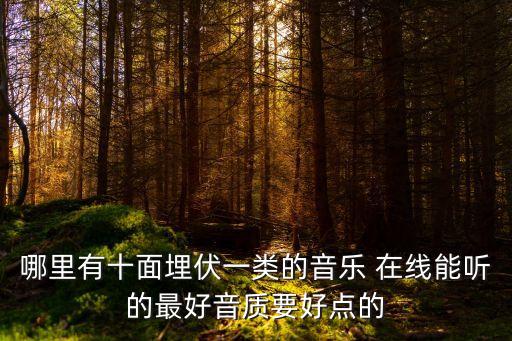 古典舞十面埋伏哪里有伴奏，十面埋伏插曲