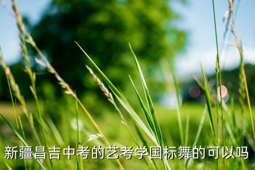 中考可以艺考吗舞蹈，新疆昌吉中考的艺考学国标舞的可以吗