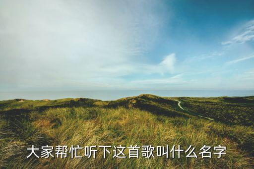 大家帮忙听下这首歌叫什么名字