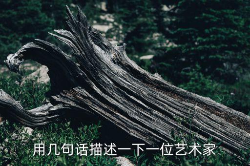 用几句话描述一下一位艺术家