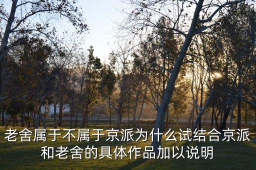 老舍属于不属于京派为什么试结合京派和老舍的具体作品加以说明