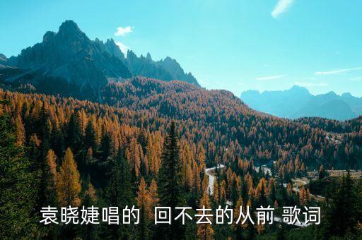 7妹万万岁原来是什么歌，袁晓婕唱的  回不去的从前 歌词