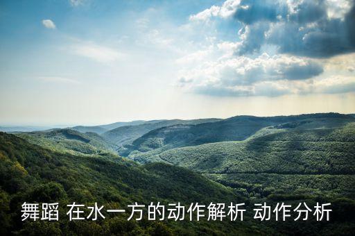 舞蹈 在水一方的动作解析 动作分析