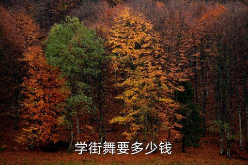 学街舞要多少钱