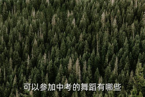 可以参加中考的舞蹈有哪些