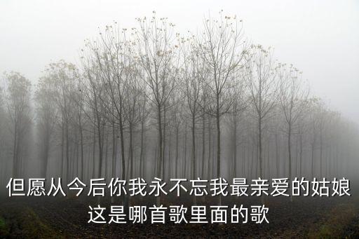 歌词带我最亲爱的丫头的是什么歌，但愿从今后你我永不忘我最亲爱的姑娘这是哪首歌里面的歌