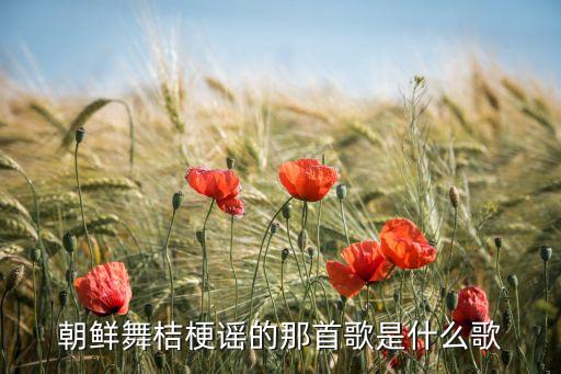 朝鲜舞桔梗谣的那首歌是什么歌
