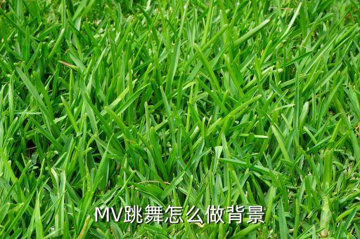 MV跳舞怎么做背景