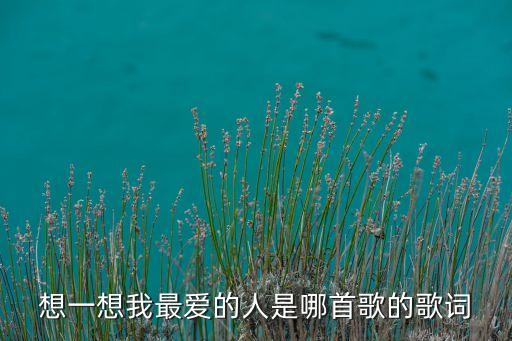 想一想我最爱的人是哪首歌的歌词