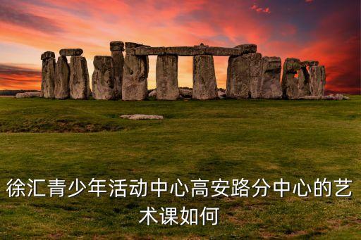 高安哪里可以学跳舞，徐汇青少年活动中心高安路分中心的艺术课如何