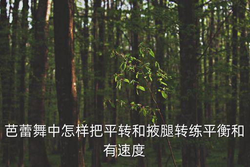 芭蕾舞中怎样把平转和掖腿转练平衡和有速度