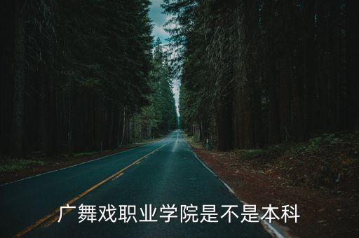 广舞戏职业学院是不是本科