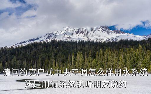 请问约克户式中央空调怎么样用水系统还是用氟系统我听朋友说约