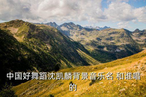 中国好舞蹈沈凯麟背景音乐名 和谁唱的